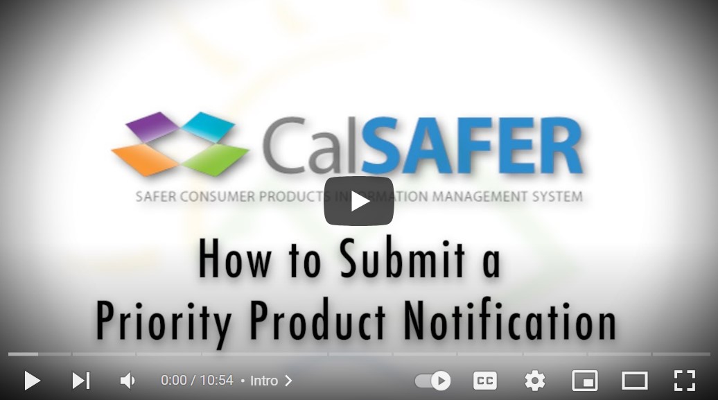 How to Submit a Priority Product Notification