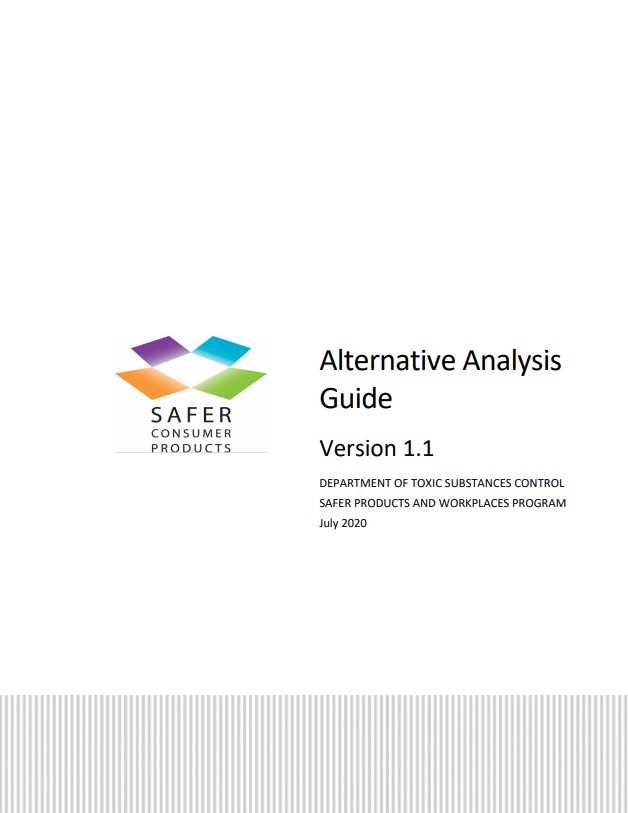 Image of the First Page of the Alternatives Analysis Guide