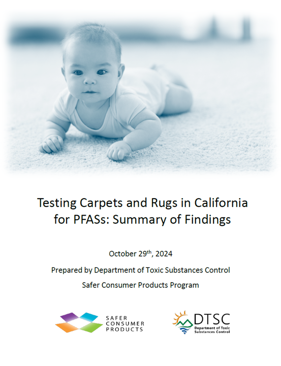 Testing Carpets and Rugs in California for PFAS Summary of Findings Document Cover Page Image